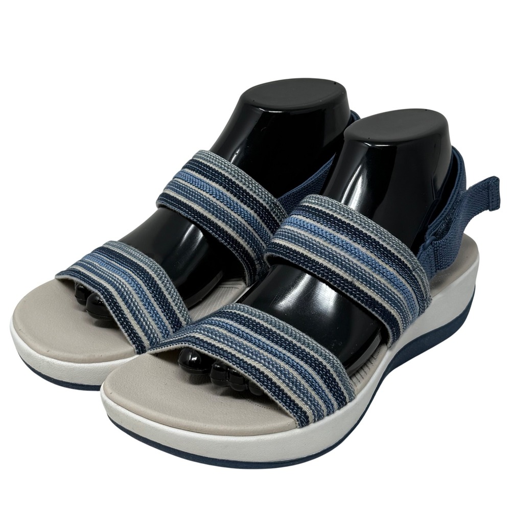 Clarks Arla Stroll Cloudsteppers Blue Combi Sandal 10 Southwest Nautical Denim